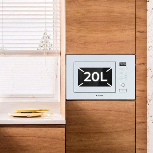 Microondas Aspes AMWI2800DGB 20 Litros 800W con Grill Display LED