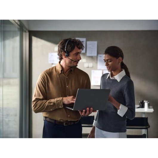 Auriculares Shokz OpenMeet sem fios Bluetooth com Cancelamento de Ruído, Microfone, Condução Óssea, Preto