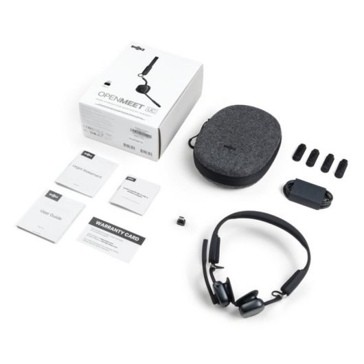 Auriculares Shokz OpenMeet sem fios Bluetooth com Cancelamento de Ruído, Microfone, Condução Óssea, Preto