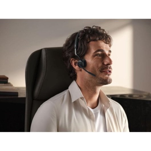 Auriculares Shokz OpenMeet sem fios Bluetooth com Cancelamento de Ruído, Microfone, Condução Óssea, Preto