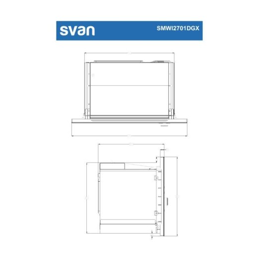 Microondas Svan SMWI2701DGX 20L 700W con Grill 8 Programas Integrable