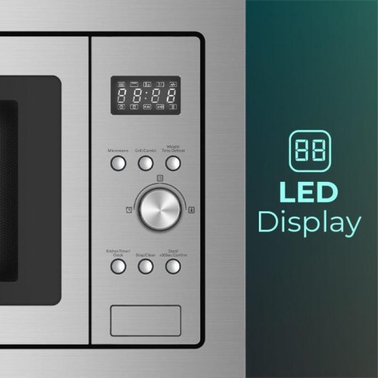 Microondas Svan SMWI2701DGX 20L 700W con Grill 8 Programas Integrable