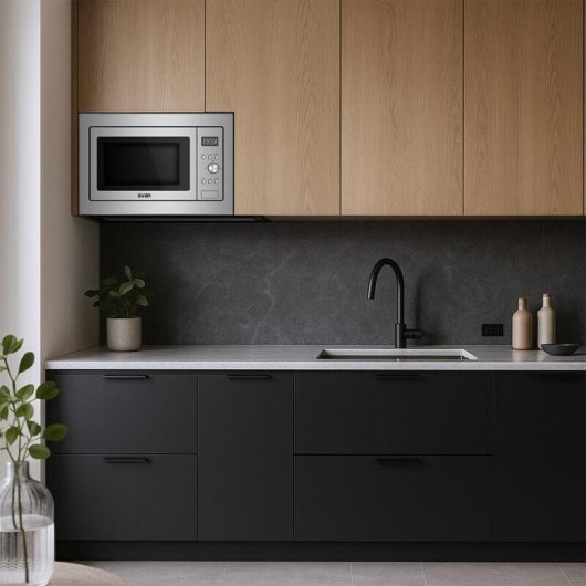 Microondas Svan SMWI2701DGX 20L 700W con Grill 8 Programas Integrable