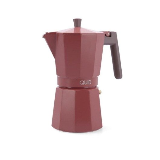 Cafetera Italiana Quid Creta 3 Tazas Aluminio Fundido Apta Inducción Lavavajillas