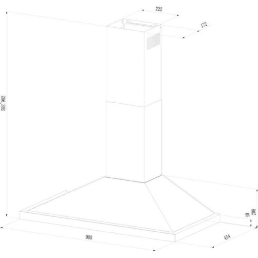 Cappa aspirante Cecotec Bolero Flux PT 904400 90cm aspirazione controllo gestuale, aspirazione potente