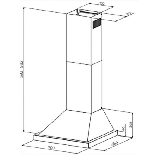 Campana extractora Cecotec Bolero Flux PT 704400 Black Conduite 70cm contrôle gestuel
