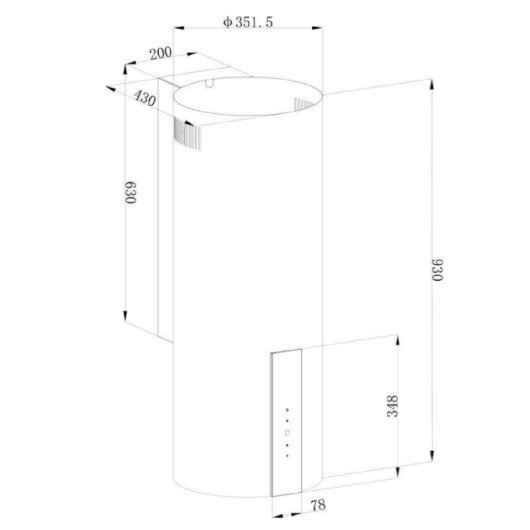 Campana extractora Cecotec Bolero Flux DRT 358000 Murale 35cm Inox LED