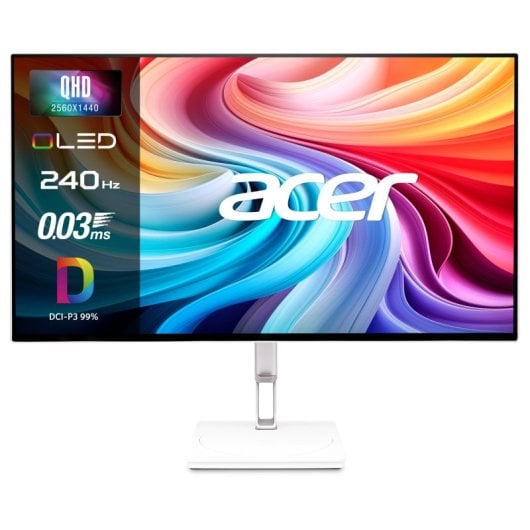 Monitor Acer CE270UXWMIIPPRX 26,5" Quad HD 240Hz QD-OLED Ajuste altura 0,03ms