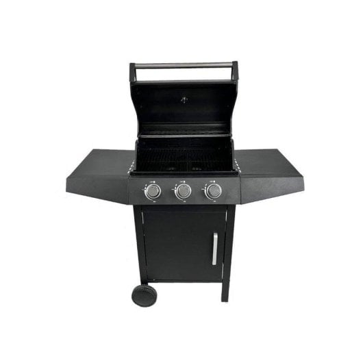 Barbacoa de Gas Hannover Grill Pegaso 3 Fuegos 110x110x46 cm Negro