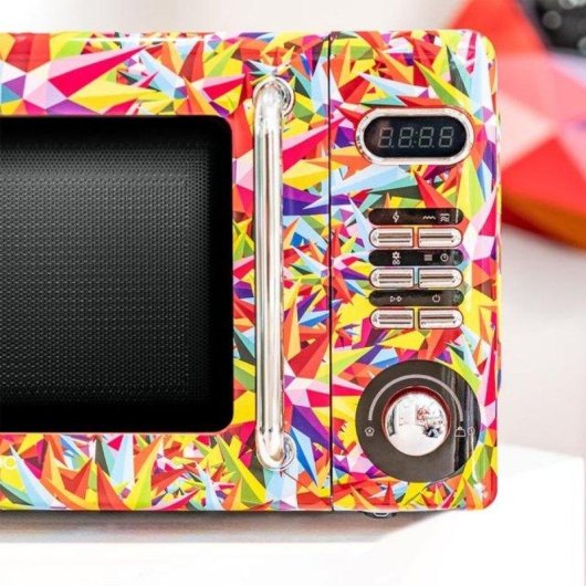 Microondas Cecotec ProClean 5110 Retro Coloring Tech 20L 700W con Grill y 8 Programas