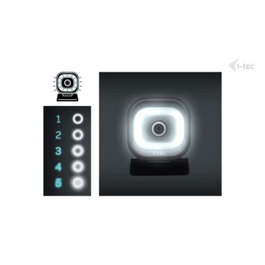 Webcam i-tec SOLOMON 700 STREAM 4K Anel LED Autofocus 8,29MP