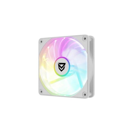 Refrigeração Ar Nfortec 120mm Krater Fan ARGB White PWM 4-pin 12 LEDs