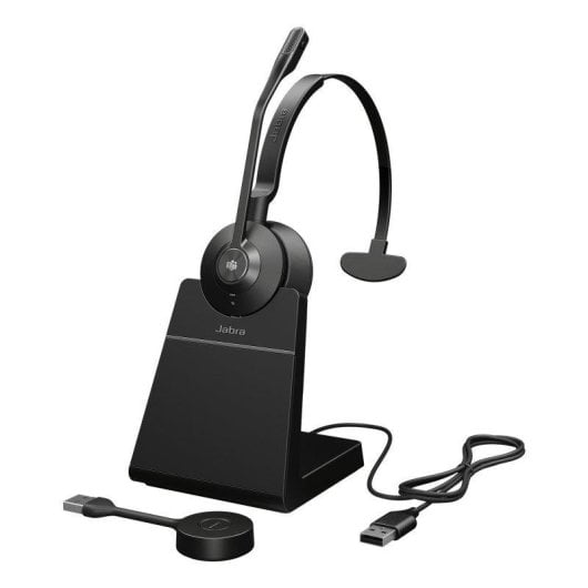 Auriculaires Jabra Engage 55 SE Mono sans fil DECT USB-A pour bureau avec micro et réduction de bruit noirs