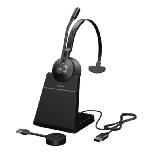 Auriculaires Jabra Engage 55 SE Mono sans fil DECT USB-A pour bureau avec micro et réduction de bruit noirs