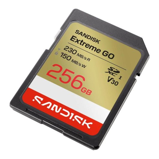 Tarjeta SDXC SanDisk Extreme GO 256 GB UHS-I 230 MB/s V30 resistente