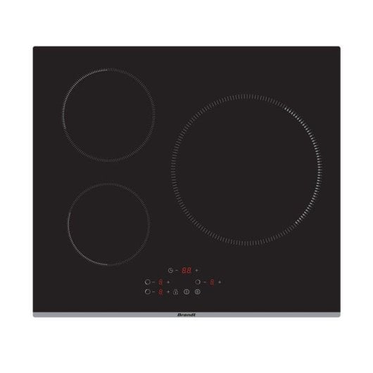 Plaque Brandt Bpi6389b Induction 3 zones 7400W 60cm Noir