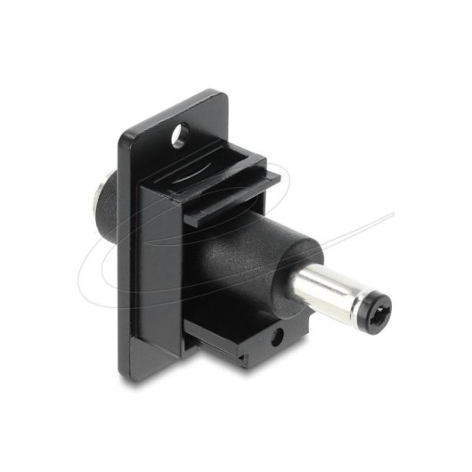 Connecteur Delock 91121 DC 5.5 x 2.5 mm Femelle Mâle Plat Noir