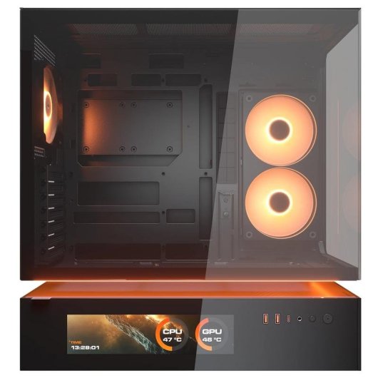 Tour ATX Cougar CGR-2DA4B-V Verre Trempe RGB LCD Gaming