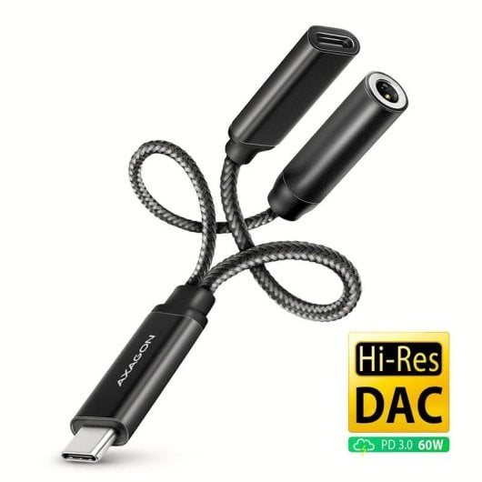 Carte Son Axagon ADA-HCPD USB-C 3.5 mm Power Delivery DAC Hi-Res