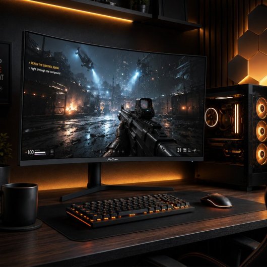 Monitor Gaming PcCom Elysium Pro 34″ Curvo Fast VA UltraWide QHD 180Hz Adaptive Sync Regulable en Altura