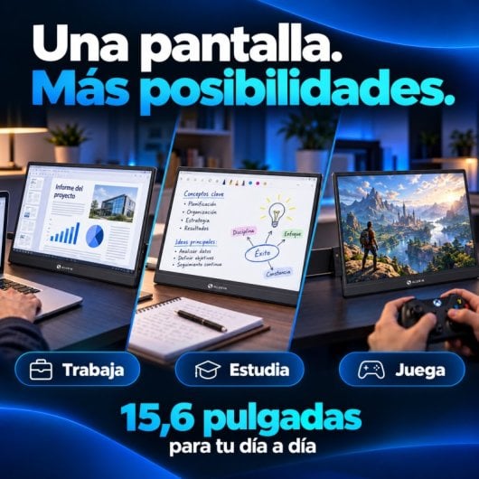 Écran PC Alurin CoreVision Air 15,6" Full HD IPS Portable USB-C HDMI Housse