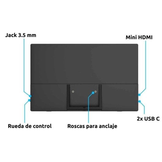 Monitor Portátil Alurin CoreVision Air IPS FHD, 15.6", Funda