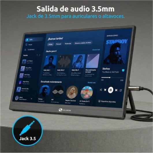 Monitor Portátil Alurin CoreVision Air IPS FHD, 15.6", Funda