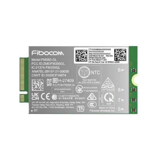 Tarjeta de Red HP AM5R4AA PCI Express Mini Card 5G Dual Band GPS