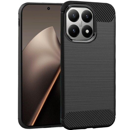 Funda für Handy Cool Stoßfest Carbon-Optik TPU Schwarz Rutschfest für Xiaomi 15T
