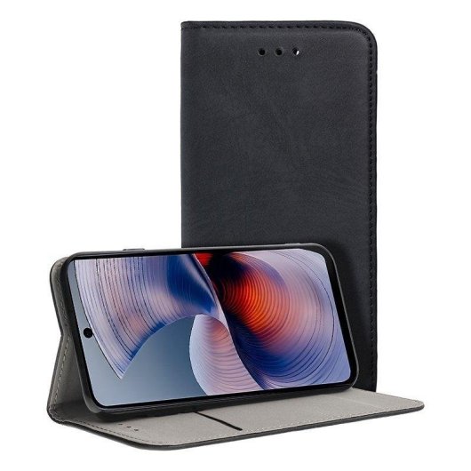 Funda para telemóvel Cool Flip Cover Capa Livro Polipiel Preta para Motorola Moto G55 5G