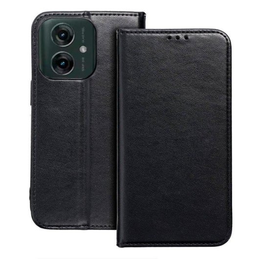 Funda para telemóvel Cool Flip Cover Capa Livro Polipiel Preta para Motorola Moto G55 5G