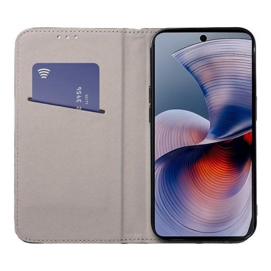 Funda para telemóvel Cool Flip Cover Capa Livro Polipiel Preta para Motorola Moto G55 5G