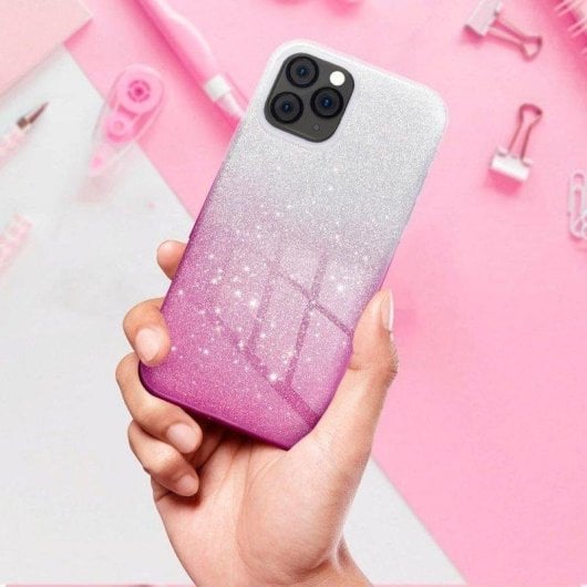 Capa para telemóvel Cool Glitter Bicolor Silicone Flexível Moda para Xiaomi REDMI Note 15 5G / POCO M8 5G