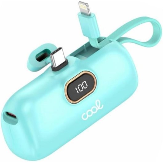 Batterie externe Cool Capsule 5000 mAh Bleu LED écran digital