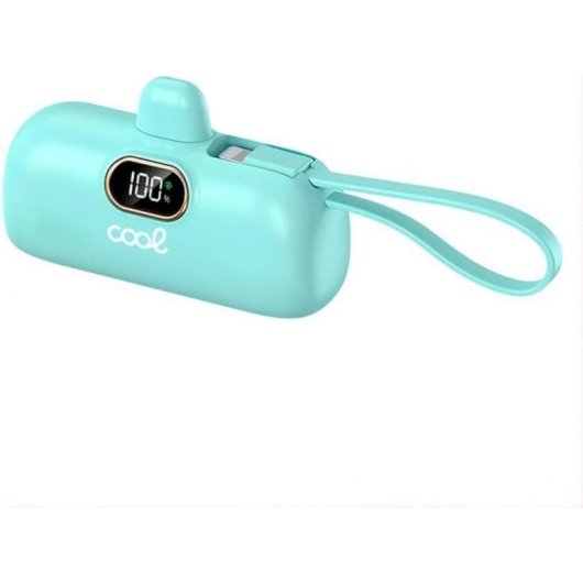 Batterie externe Cool Capsule 5000 mAh Bleu LED écran digital