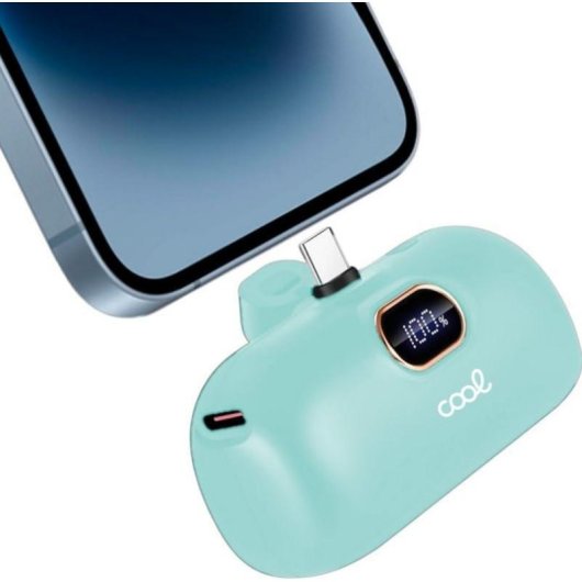 Batterie externe Cool Capsule 5000 mAh Bleu LED écran digital