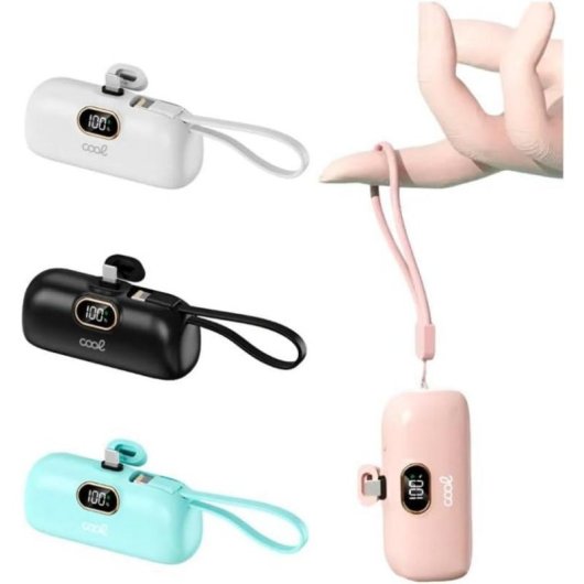 Batterie externe Cool Capsule 5000 mAh Bleu LED écran digital