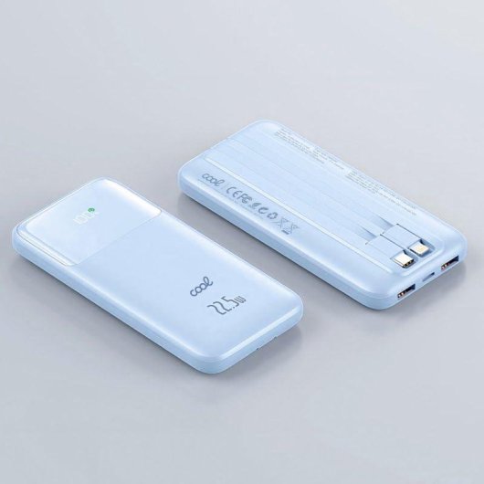 Powerbank Cool Pocket 10000 mAh 22.5W LED-Anzeige Blau