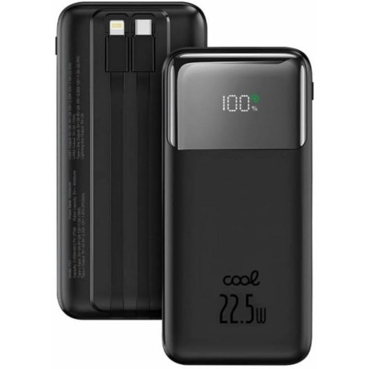 Powerbank Cool Pocket 10000 mAh 22.5W Schwarz LED-Anzeige