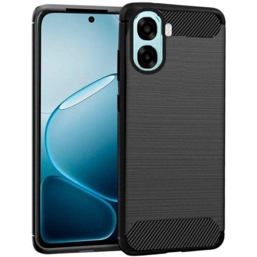 Funda para móvil Cool Carbón Negro Silicona Flexible Ligera para OPPO A6x / A6x 5G / A6k