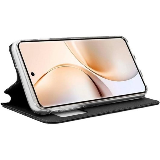 Funda para móvel Cool Flip Cover Tipo Livro Couro Sintético Preto Antichoque para Realme 14 Pro 5G
