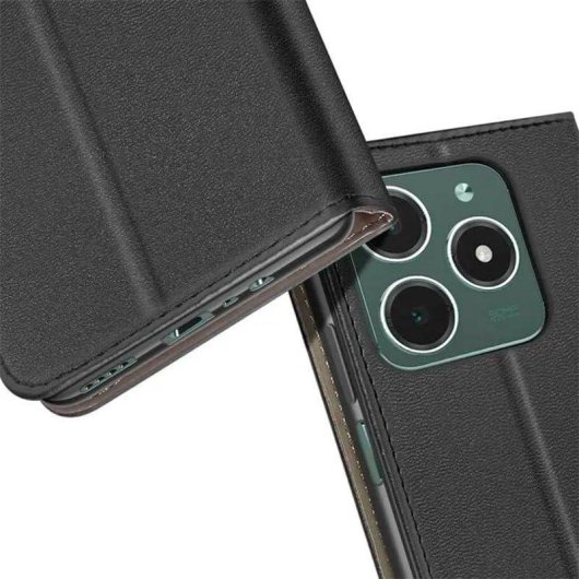 Funda para móvel Cool Flip Cover Tipo Livro Couro Sintético Preto Antichoque para Realme 14 Pro 5G