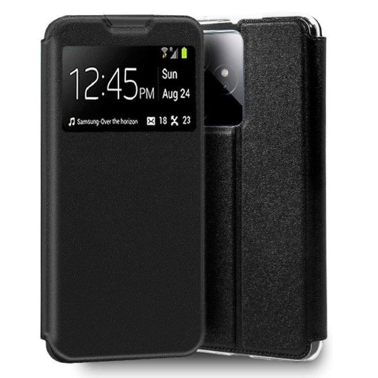 Funda para móvil Cool Flip Cover Tipo Libro Polipiel Negra para Realme GT 7