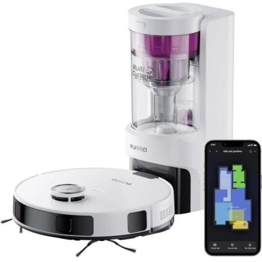 Robot Aspirapolvere e Lavapavimenti Eureka E10s Navigazione LiDAR Autosvuotamento 4.000 Pa Autonomia 180 minuti