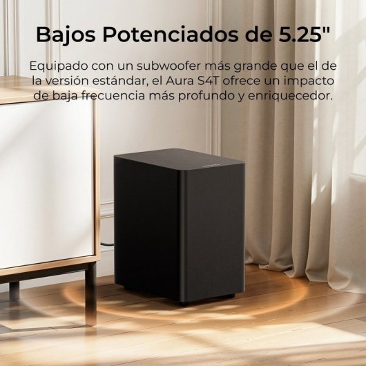 Ultimea Aura S4T Barra de Sonido 7.1ch con Subwoofer, 4 Altavoces, VocalMatrix, Bluetooth