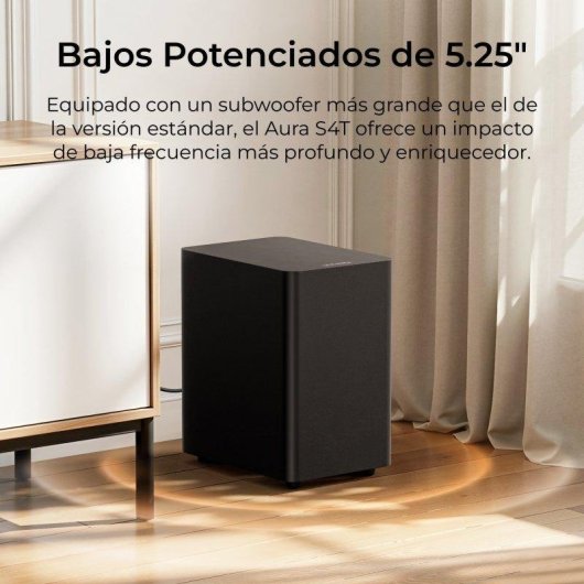 Barre de Son Ultimea Aura S4T 7.1 Canaux Bluetooth Subwoofer SurroundX Noire