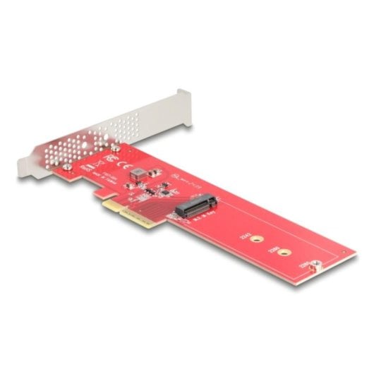 Erweiterungskarte Delock 90889 PCIe 5.0 auf M.2 Rot Edelstahl