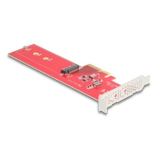 Erweiterungskarte Delock 90889 PCIe 5.0 auf M.2 Rot Edelstahl