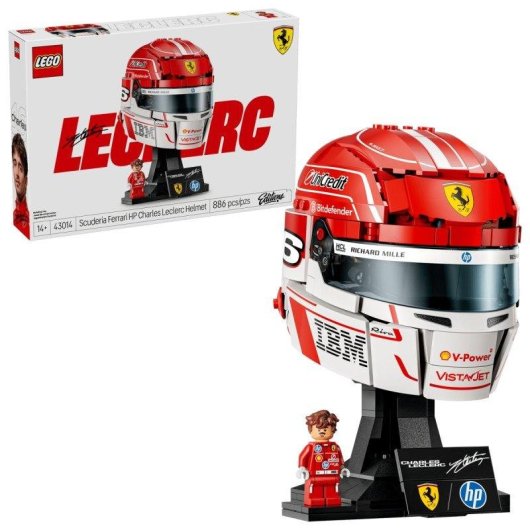 LEGO Editions Scuderia Ferrari HP Casco Charles Leclerc 43014 886 piezas