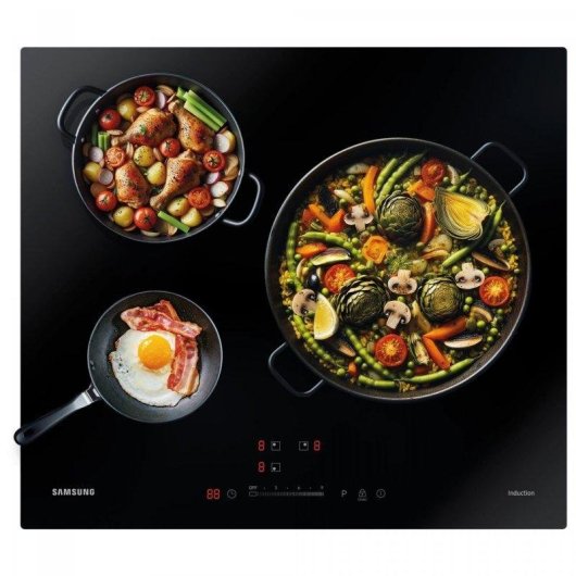 Placa de Inducción Samsung NZ63M3707AK 7200 W 59 cm 3 Zonas de Cocción